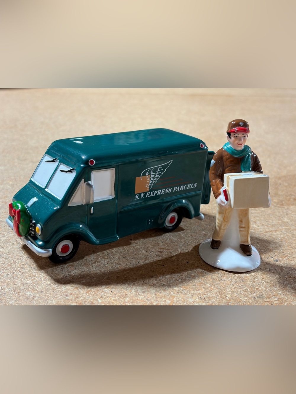 Department 56 Original Snow Village Gifts on the Go Truck Man Figurines